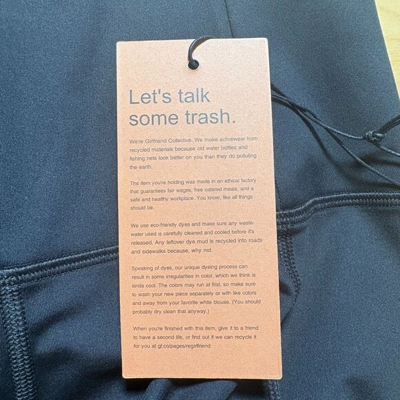 Girlfriend Collective High-Rise Bike Short Women's Size Small Black New With Tag - Picture 4 of 9